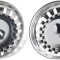 Set 2 site chiuveta, Inox, 80 mm, Argintiu