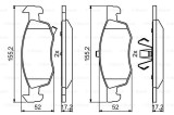 BOSCH 0 986 494 824 set placute frana,frana disc