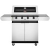 Gratar Gaz BeefEater Discovery 1200S, 4 Arzatoare Fonta, Plita, Butelie/Retea, Aprindere Quartz, Gri