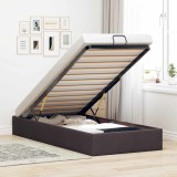 vidaXL Cadru pat otoman fără saltea țesătură maro &icirc;nchis 80x200 cm 3310836