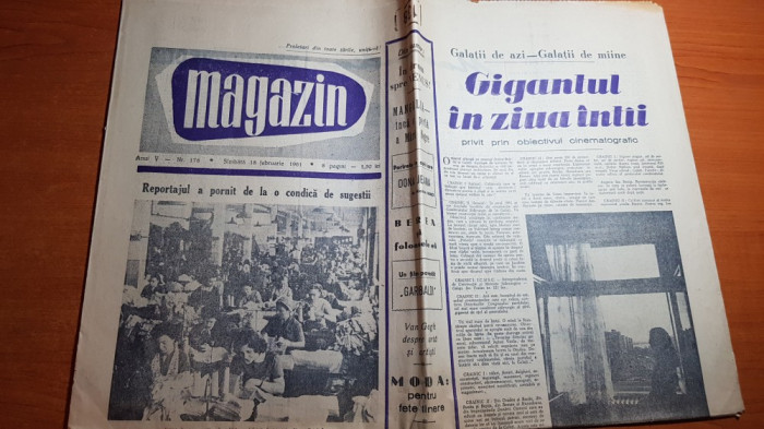 magazin 18 februarie 1961-inceputul lucrarilor la combinatul din galati,mangalia