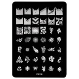 Cumpara ieftin Matrita Metalica Stampila Unghii LUXORISE, Artist Rebellion CK18
