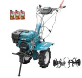 Motocultor Profesional DKD HS 1000B, 7CP, 208cc, Latime 60-80cm, Roti Cauciuc 400x8, Cutie Viteze Pinioane, Benzina