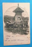 Fantana Mesterului Manole din Curtea de Arges carte postala clasica anul 1903, Circulata, Sinaia, Printata