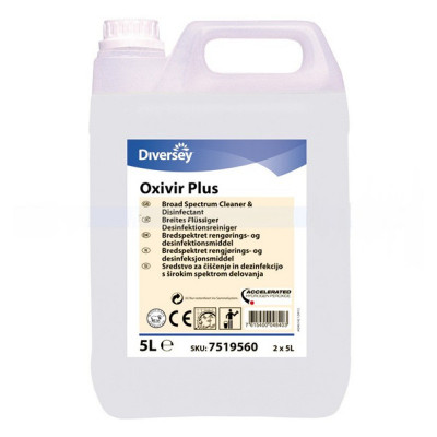 Detergent Concentrat Dezinfectant Suprafete Diversey Oxivir Plus, 5L foto