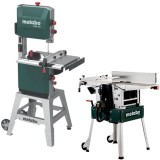 Metabo HC 260 C - 2.2 WNB + BAS 318 PRECISION DNB - Masina de rindeluit si degrosat 2200 W 260 mm + Fierastrau cu banda 900 W 2240 mm trifazat