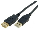 Cablu USB 2.0 A-A 3m Negru Aurit