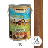 Lazura lemn Bochemit Estetik Clasic 5L, nuc, protectie UV