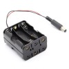 Suport baterii 6xAA, 9V, plastic ABS, mufa DC, alimentare electronica, Arduino, DIY, CE Contact Electric
