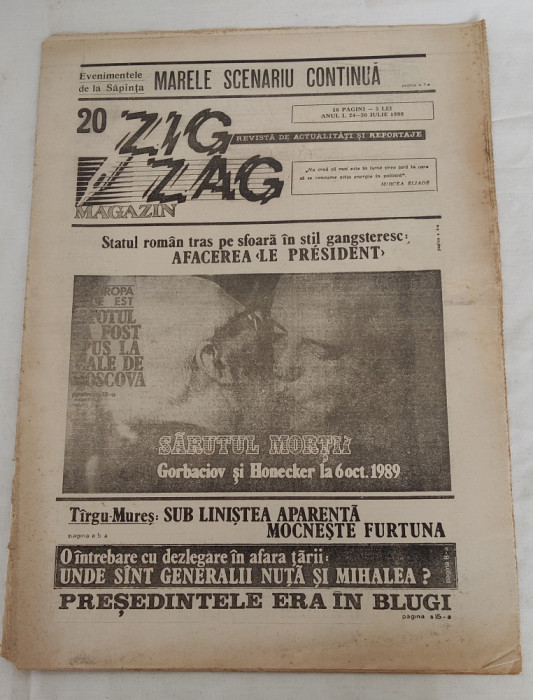 ZIG ZAG Magazin (24-30 iulie 1990) Anul 1, nr. 20