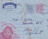 FILATELIE TEMATICA - PLIC RHODESIA NYASALAD TEMATICA AVION AVIOANE AVIATIE AIRMAIL AEROGRAMA