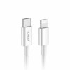 Cablu de date si incarcare USB Type-C la tip Lightning 20W 100cm FullLINK Amio Alb Garage AutoRide