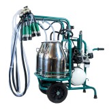 Aparat de muls cu 2 posturi și 2 bidon inox cu pulsator electronic