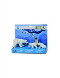 Set 4 figurine pictate manual Ursi polari si Pinguin