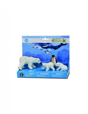 Set 4 figurine pictate manual Ursi polari si Pinguin foto