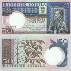 1973 (10 VI), 50 Escudos (P-105a) - Angola - stare UNC