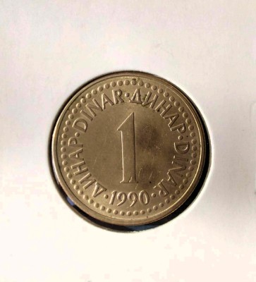 1 DINAR 1990 IUGOSLAVIA foto