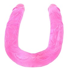 Dildo dublu Rosy Basic Jelly
