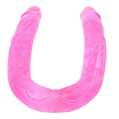 Dildo dublu Rosy Basic Jelly