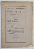 ORPHEUS , REVISTA PENTRU CULTURA CLASICA , NR. 1 , 1927
