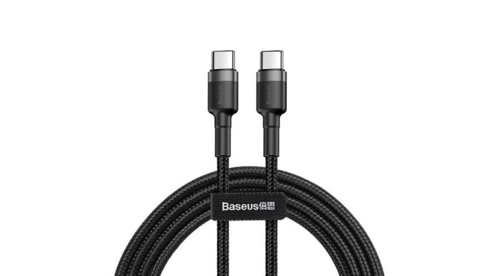 Baseus Cafule Cafule PD2.0 60W &icirc;ncărcător rapid USB tip C cablu (20V 3A) 2m, gri negru