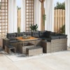 VidaXL Set de canapele pentru grădină 12 pcs Gri 100 x 100 x 71 cm 3363988