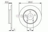 Disc frana MAZDA 3 (BL) (2008 - 2016) BOSCH 0 986 479 S50