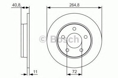 Disc frana MAZDA 3 (BK) (2003 - 2009) BOSCH 0 986 479 S50 foto