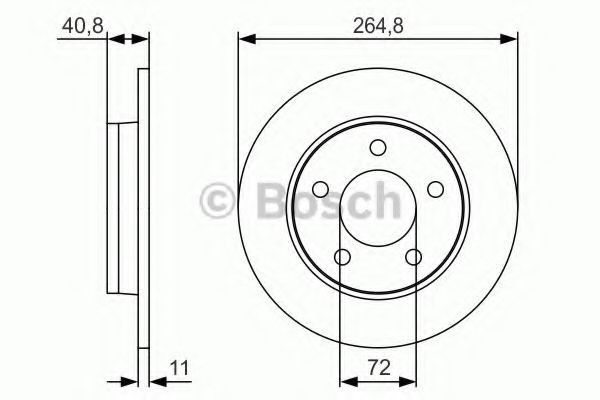 Disc frana MAZDA 3 (BK) (2003 - 2009) BOSCH 0 986 479 S50