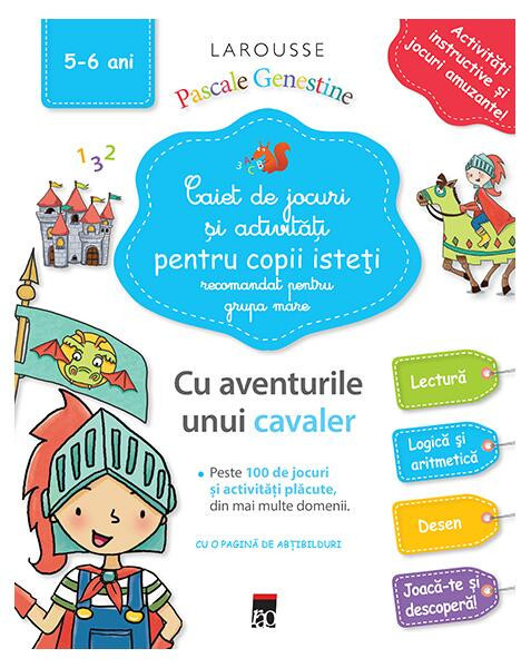 Caiet de jocuri și activități pentru copii isteți - 5-6 ani - Paperback - Pascale Genestine - RAO