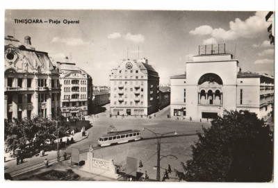 CPI B 11377 CARTE POSTALA - TIMISOARA. PIATA OPEREI, RPR foto