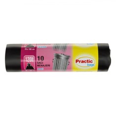 Saci Menajeri, Practic Bags, Set 10 Bucăți, Capacitate 120L, Negru