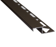 Profil aluminiu pentru treapta, incorporabil, SET S58 W, bronz, 2.5 m