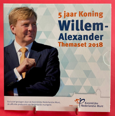 OLANDA 2018 - Set Euro 1cent-2 euro + medalie Argint &amp;rdquo;Willem-Alexander &amp;rdquo;BU foto