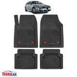 Covorase Auto TeamCar&reg; Tip Tavita Compatibile Alfa Romeo 156 Generatia II (2003&ndash;2006) Negru Material Rezistent, Cauciuc