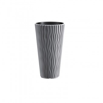 Ghiveci decorativ Strend Pro Sandy Slim, Gri, 390x710 mm foto