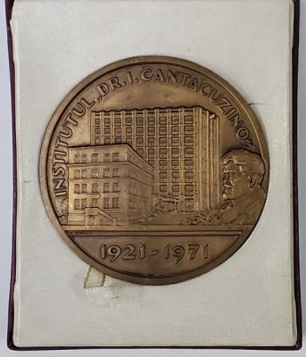 MEDALIE INSTITUTUL DR. I. CANTACUZINO, LABORATORUL DE MEDICINA EXPERIMENTALA, 1921-1971 foto