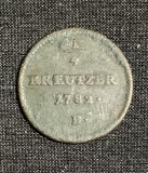 Moneda 1/4 kreuzer 1782 B Austria, Europa