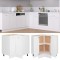 Gossi dulap inferior de colt, alb, 75,5 x 75,5 x 81,5 cm, pal
