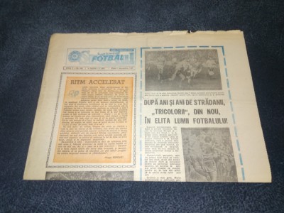 ZIARUL SPORTUL SUPLIMENT FOTBAL 1 DECEMBRIE 1989 foto