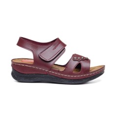 Sandale bordo/visiniu medicinale cu gel cod 712005