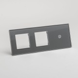 Ramă 2 posturi touch - gri Pulsar Touch NS - PULSAR