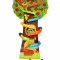 Circuit din lemn pe copacel, veverita fericita, masinute colorate, 38 x 21 x 6 cm