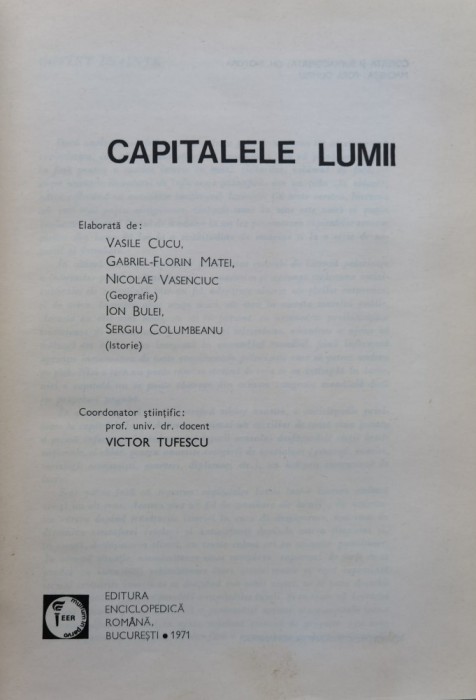 Capitalele Lumii - Vasile Cucu , C739