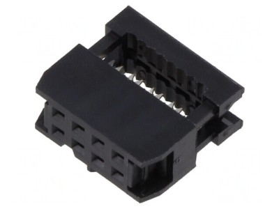 Conector IDC mufă mamă 8 pini fără presare cablu foto