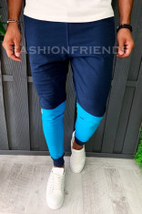 Pantaloni de trening pentru barbati - slim fit -bleumarin- a6073 foto