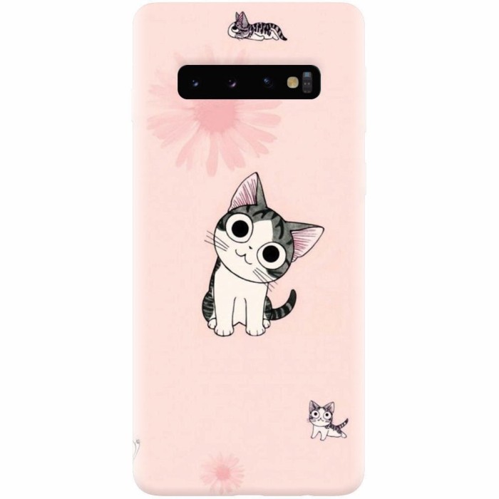 Husa silicon personalizata pentru Samsung Galaxy S10 Plus, Cute Cat