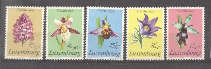 Luxembourg 1975 Plants, Flowers, Orchids, Caritas, MNH M.249