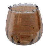 Suport lumanare, A68121700, sticla, auriu, 8 x 7.5 cm