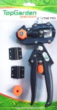 Cleste pentru altoit cu 1 contracutit si 3 lame, in forma U, V, Omega, Top Garden, 377101